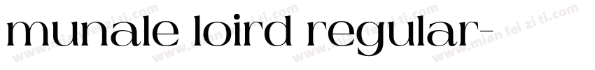 munale loird regular字体转换